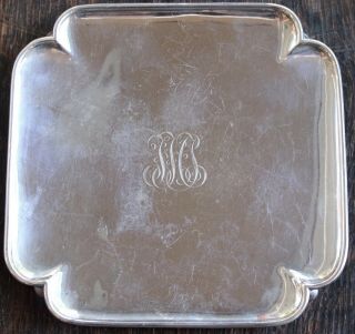 Elegant Antique Tiffany And Co Sterling Silver Brandy Serving Tray 5.  7 Ounces