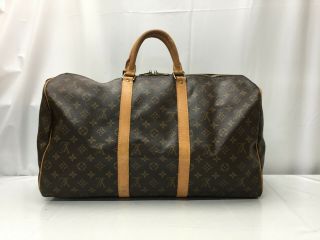 Auth Louis Vuitton Monogram Keepall 50 Travel Hand Bag Vintage 9d220310f