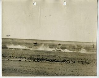 Ww2 Orig.  Photo - Allied Aircraft Swoop Low Western Desert