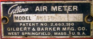 Vintage Gilbarco Model AM 11B - 1 Wall Mount Air Meter Service Station Garage 8