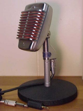 1940s/50s Shure Terrific Vintage Model 51 Microphone.  W/stand,  Cable
