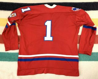 Vintage 70s Nova Scotia Voyagers Vees Wilson Durene Hockey Jersey 2