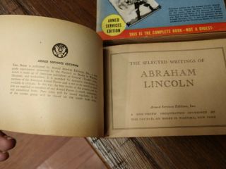 2 Vintage Paul Bunyan M - 8 & Abraham Lincoln F - 153 Armed Services Edition Book 4
