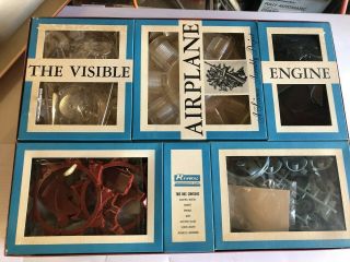 1962 Renwal Products The Visible Airplane Engine Model Kit Rare 3