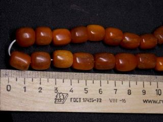 Antique natural Baltic amber stone beads toffee amber necklace 32g 波羅的海琥珀 5