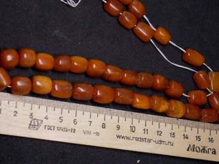 Antique natural Baltic amber stone beads toffee amber necklace 32g 波羅的海琥珀 6