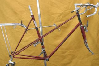 Raleigh Vintage Mixte Bike Frame English Xl 60cm Steel Chrome 60s Eroica Charity
