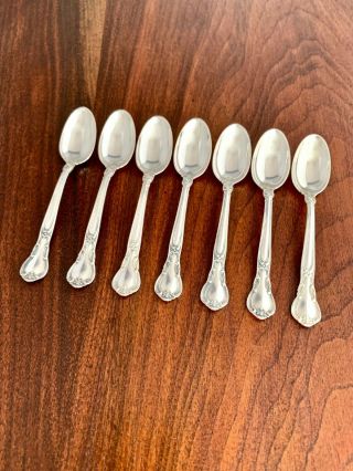 (7) Gorham Co.  Sterling Silver Demitasse Spoons: Chantilly No Monograms