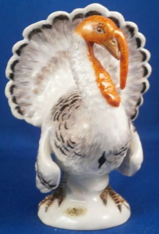 Rare Meissen Porcelain Large Tom Turkey Bird Figurine Porzellan Truthahn Figure