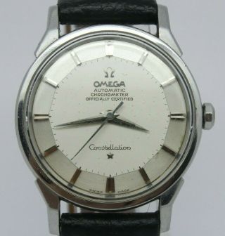 Vintage Omega Constellation Pie Pan Mens Automatic Steel Watch 167.  005 C551