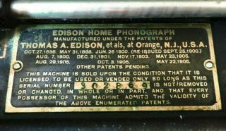 Antique Edison Home Phonograph Model A w/ Crank & Model C Reproducer Very Good 10