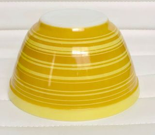 Rare Vintage Pyrex Yellow Terra Stripe 401 Bowl 1 1/2 Pt Htf