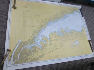 Vintage Navigational Chart - Ny / Connecticut Long Island Sound 42 X 32 - 17