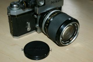 Vintage Nikon F TN Photomic Camera w/Bellows,  50mm 1.  4 43/86 mm Zoom,  Filters 2