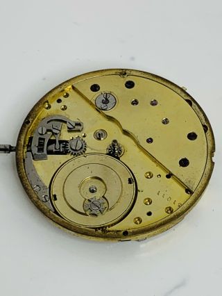 Rare Patek Philippe Three Finger Bridge Cylinder Pocket Watch Movement 1800’s 5