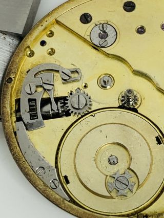 Rare Patek Philippe Three Finger Bridge Cylinder Pocket Watch Movement 1800’s 8