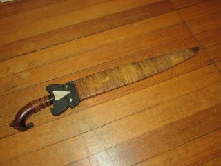 Antique Indonesian Sword Dagger Knife Tribal Kris ? Asian A.  Philippines ?