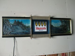 Vintage 1960 ' s Hamm ' s Beer Rippler Motion Scene - o - rama Lighted sign 5