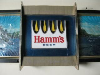 Vintage 1960 ' s Hamm ' s Beer Rippler Motion Scene - o - rama Lighted sign 7
