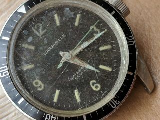 Vintage 1966 Bulova Caravelle 666 Feet Diver Watch W/all Ss Case For Repair