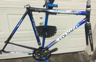 Vintage Colnago C40 Italian Lugged Carbon Road Bike Frameset 55cm 56 - Top Tube