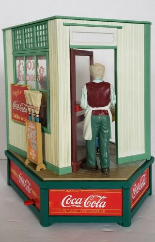 RARE Vintage Coca Cola Enesco Dixon ' s Grocery Shop Multi - Action Music Box 5