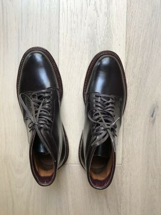 Alden 6 E Plain Toe Color 8 Horween Shell Cordovan Boots Rare Usa