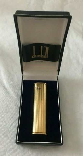 Rare Vintage Dunhill Solid 18k Gold Cigarette Lighter