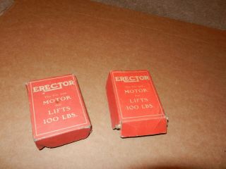 2 A C Gilbert Erector Small Parts Boxes,  Late Teen 