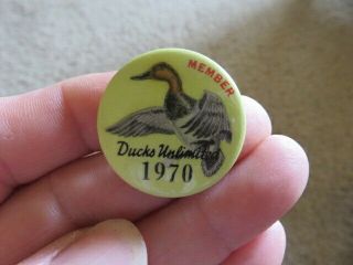 Ducks Unlimited Member Pinback 1970