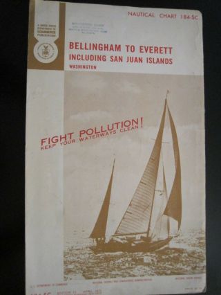 Noaa Nautical Chart 184 - Sc 11 1971 Bellingham To Everett,  San Juan Islands