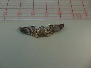 Ww2 Meyers Aircrew Wings Sterling Full Size 3in With Sterling Clutches Box50 - 7