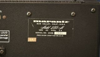 Vintage Marantz Model 250M Stereo Power Amplifier 6