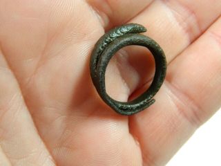 Roman Romano british bronze snake ring artefact metal detecting detector 2