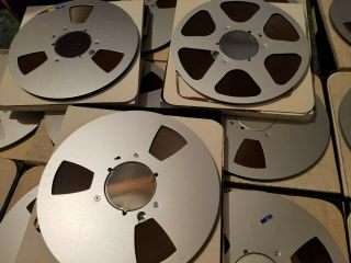 14 Vintage Ampex 10.  5 Metal Reels Pre - Recorded With Orchestra And Symphony