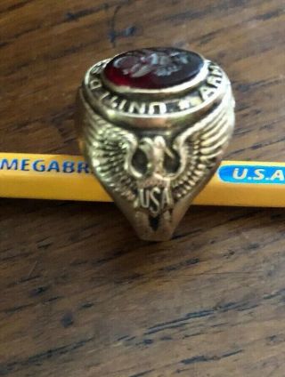 Vintage United States ARMY 10K Gold Filled Ring Size 9.  5 5