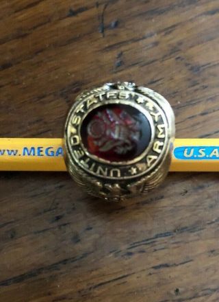 Vintage United States ARMY 10K Gold Filled Ring Size 9.  5 6