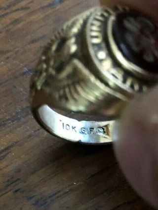 Vintage United States ARMY 10K Gold Filled Ring Size 9.  5 7