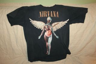 1993 Nirvana In Utero Concert Tour Shirt Brockum L Rare 2
