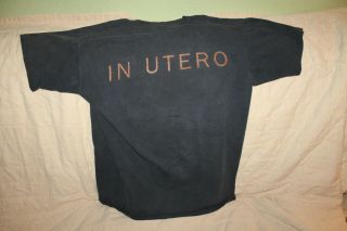 1993 Nirvana In Utero Concert Tour Shirt Brockum L Rare 5