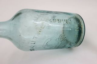 Antique Rare Champion Spouting Spring Saratoga York Water Vtg Glass Bottle 6