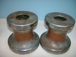 Pair Vintage Antique Bronze Merriman Bros No 3 Winches - Sailboat Winches Large