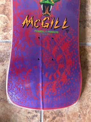 NOS Vintage 1986 Powell Peralta Mike McGill Rare Snake Skin Skateboard Deck 6