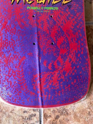 NOS Vintage 1986 Powell Peralta Mike McGill Rare Snake Skin Skateboard Deck 7