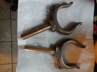 Vintage Brass Bronze Oar Locks.  Very Large 8 " Tall 4 " Wide.