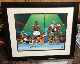 Muhammad Ali " The Greatest " Rare Signed Warner Bros Cel