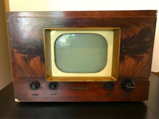 Vintage 1948 Rca Victor Television 10 " Model 8 - T - 241 Burled Wood
