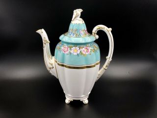 Royal Stafford Garland Blue Coffee Pot Rare Bone China England