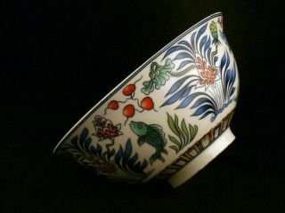 Antique Chinese Famille Rose Porcelain Fish/lotus Bowl