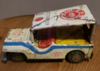 vintage tin friction toy AAA Automobile Club Service Patrol Car 2